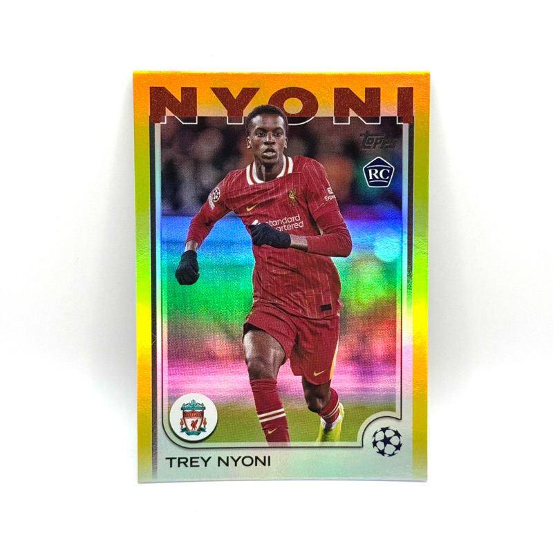 Topps UCC 24/25 Trey Nyoni Liverpool FC RC /175 Yellow Foilboard