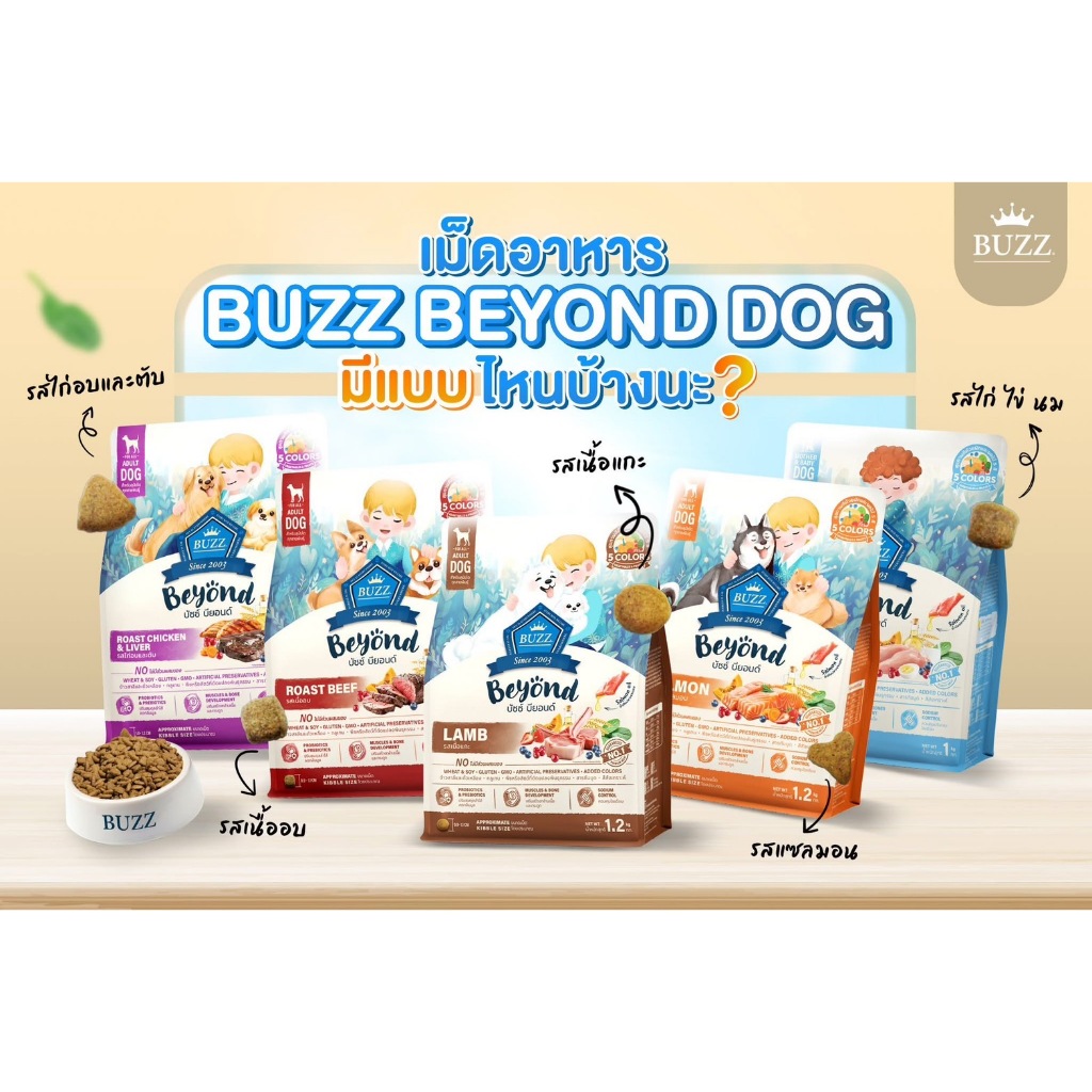 (Clearance) Buzz Beyond อาหารสุนัข ขนาด 1-1.2kg.