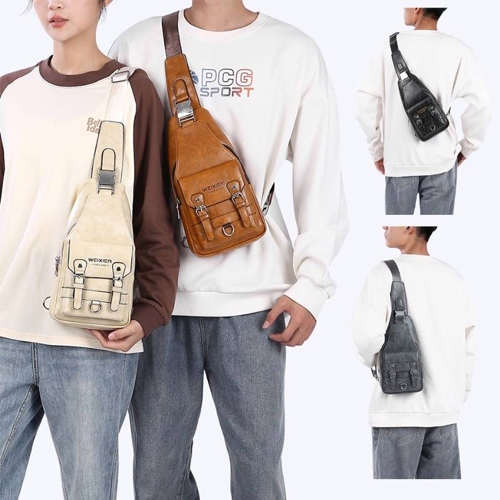 กระเป๋าคาดอก หนังpu แฟชั่น ผู้ชาย bag design รุ่น 129