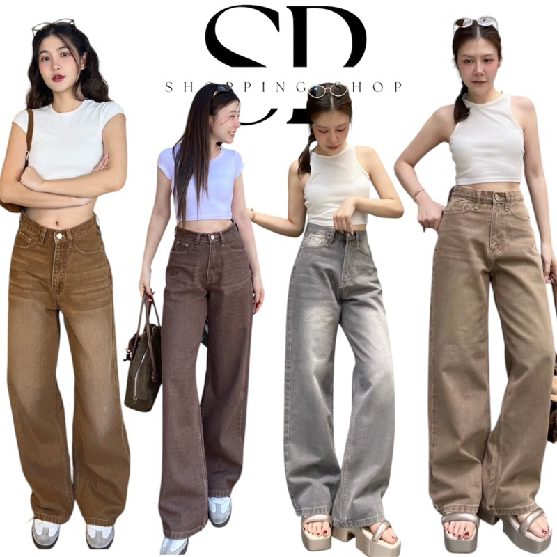 กางเกงยีนส์ป้ายchuuสีmแต่งฟอกผู้ดีมาก