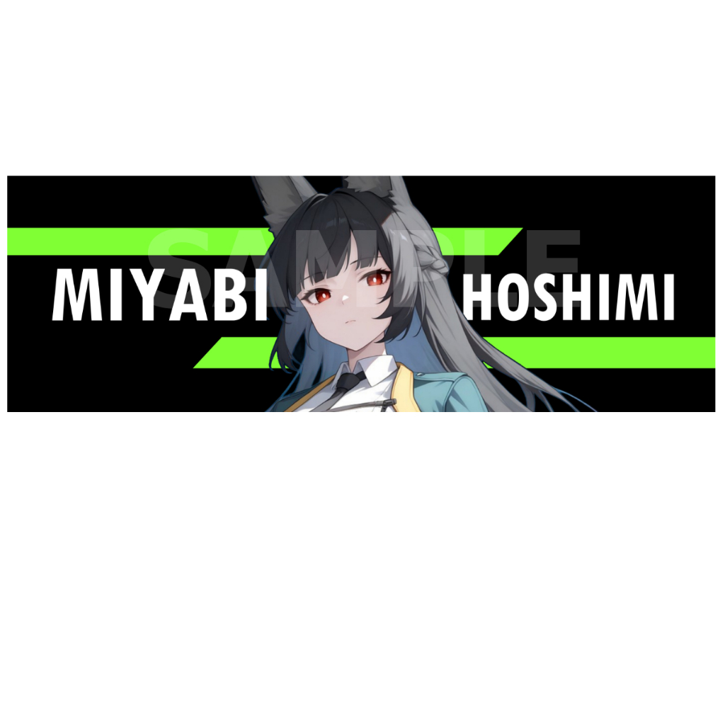 Miyabi zzz สติ๊กเกอร์ 2 แผ่น Slap Sticker Hoshimi Miyabi Zenless Zone Zero Stickers