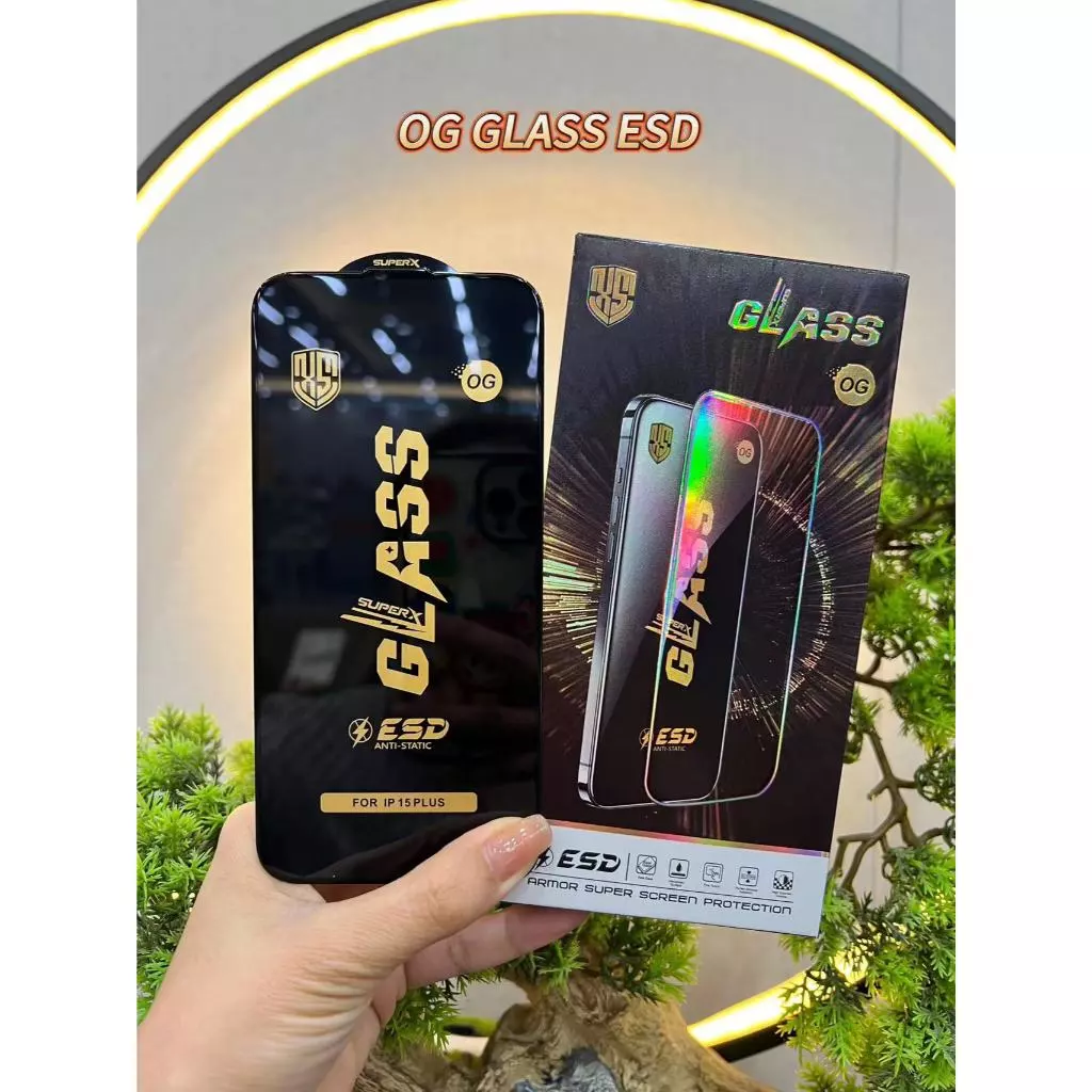 OG iPhone glass esd 10 IN1 อลูมิเนียมป้องกันไฟฟ้าสถิตเกรดพรีเมี่ยม -ป้องกันไฟฟ้าสถิต -ป้องกันฝุ่น