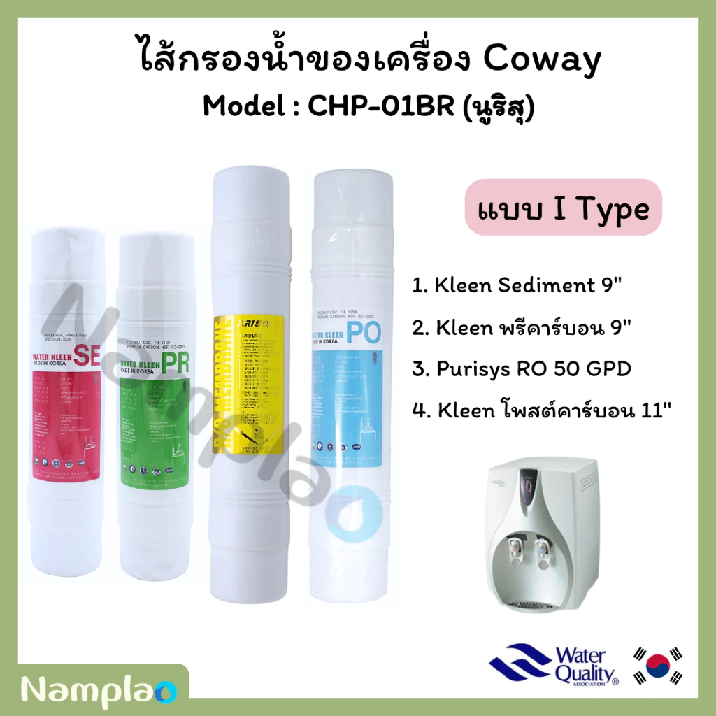 ชุดไส้กรองน้ำ อินไลน์ ระบบอาร์โอ Kleen x FT Korea x Ultratek สำหรับ Coway CHP-01BR thumbnail 5