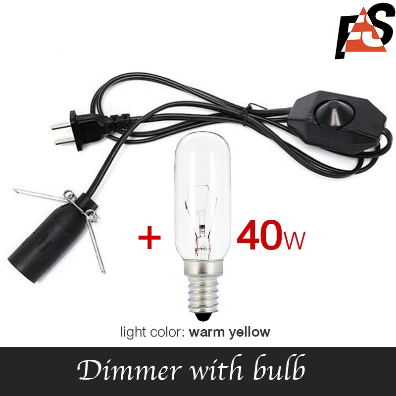 สายไฟหรี่แสง หลอดไฟ 15W, 40W โคมเกลือ หิมาลายัน Dimmer cable with bulb 15W, 40W Himalayan salt lamp