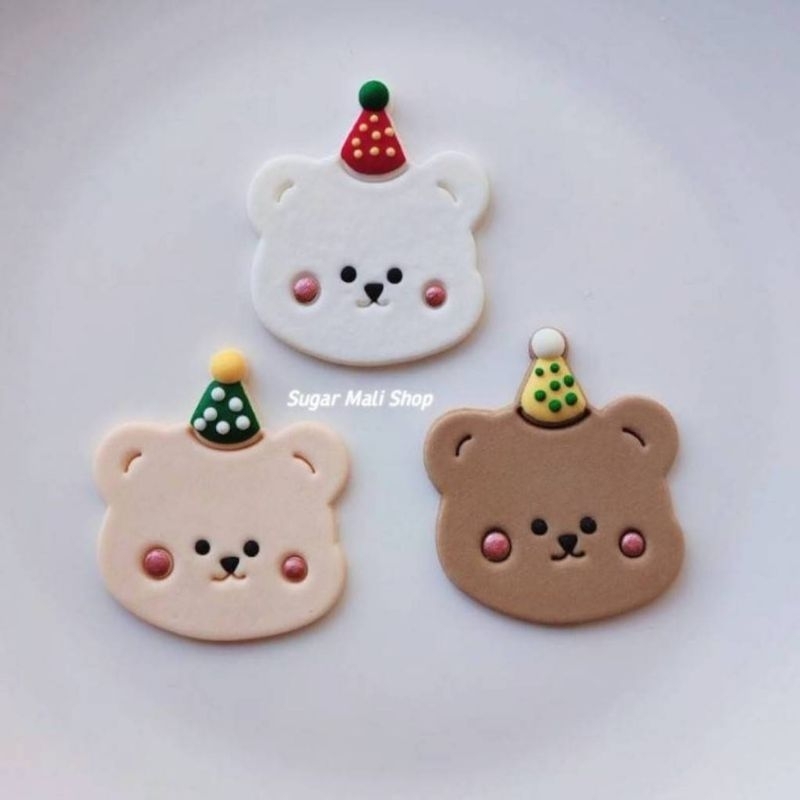 🐱🐶🐻น้ำตาลกัมเพสรูป🐱น้องแมว🐶น้องหมา🐻น้องหมี🎉สวมหมวกปาร์ตี้🎂ตกแต่งเค้กและเบเกอรี่ต่างๆ ราคาต่อ1ชิ้น ทานได้นะคะ - รูปที่ 7