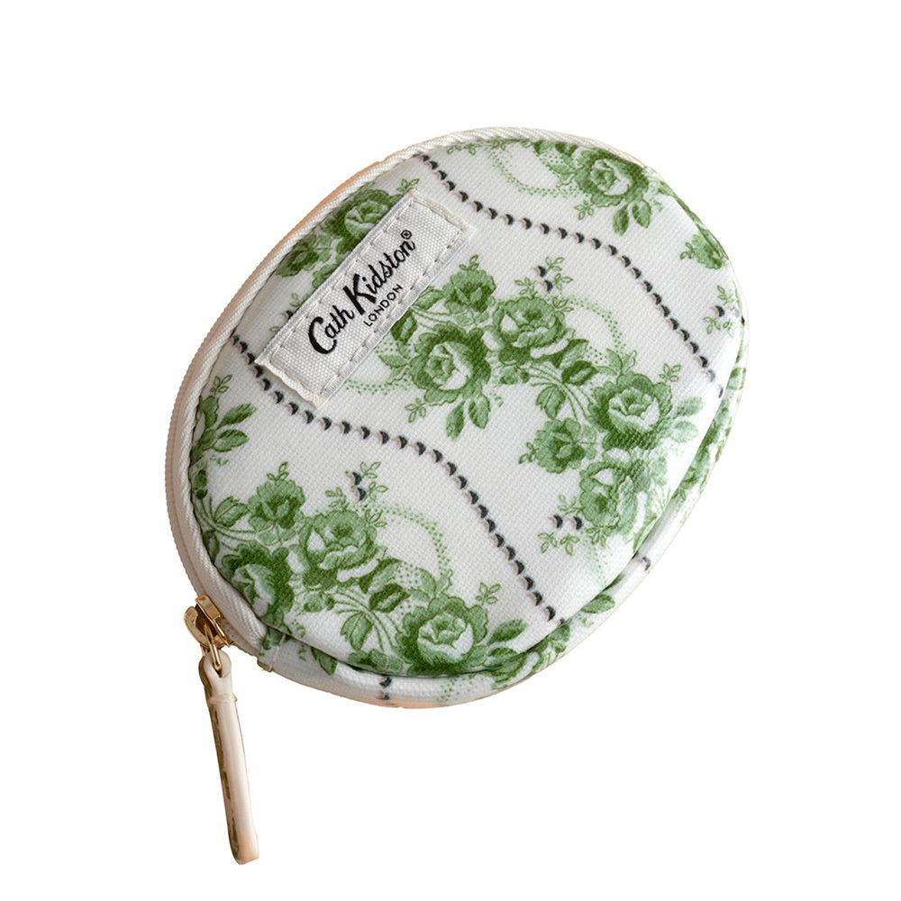 Cath Kidston Female Oval Coin Purse Rose Pearl Miniature Green