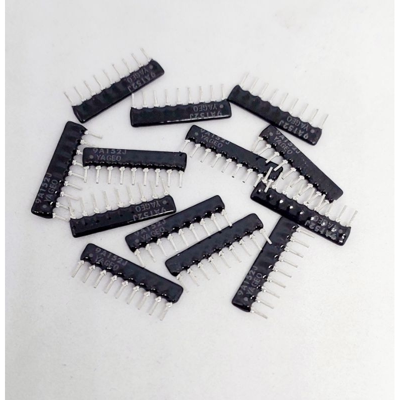 (ชุด 3 ตัว) Network Resistor A152J ( 1.5K ) 9 Pins , A152J ,  R แพค 1.5K, ตัวต้านทาน R Pack ,R Netwo