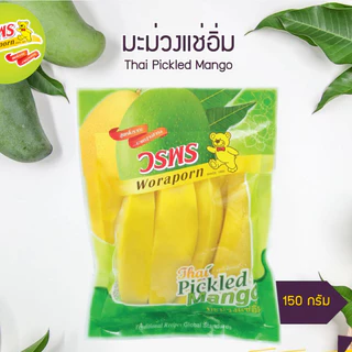 วรพร มะม่วงแช่อิ่ม 150 กรัม (มะม่วงดอง มะม่วง มะม่วงแช่อิ่ม มะม่วงดองน้ำตาลทราย)