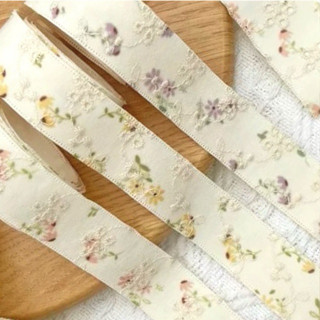 ริบบิ้นลายดอกไม้poppy 3.8cm(1 หลา)