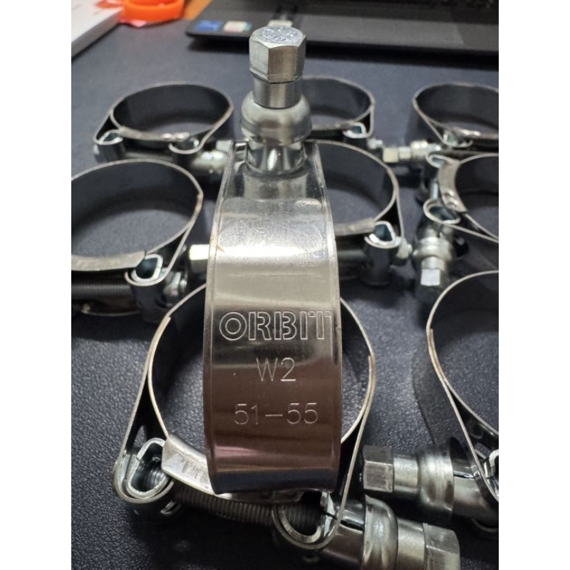 เข็มขัดรัดท่อแรงดันสูง สแตนเลส 430 ORBIT W2 51-55 mm