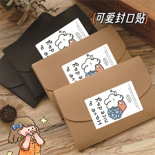 ( LY ) สติกเกอร์ปิดผนึกภาษาอังกฤษรูปสี่เหลี่ยม Good Day การ์ตูนสัตว์ พืช ดอกไม้ สติ๊กเกอร์ตกแต่งบรรจุภัณฑ์ของขวัญ