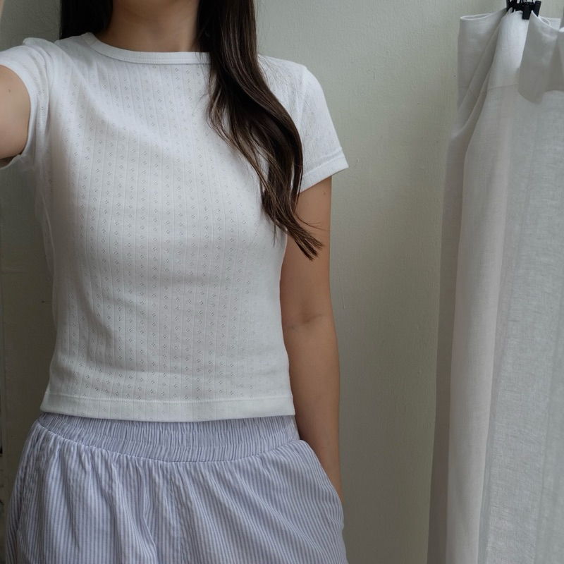 BONNE | pointelle baby tee