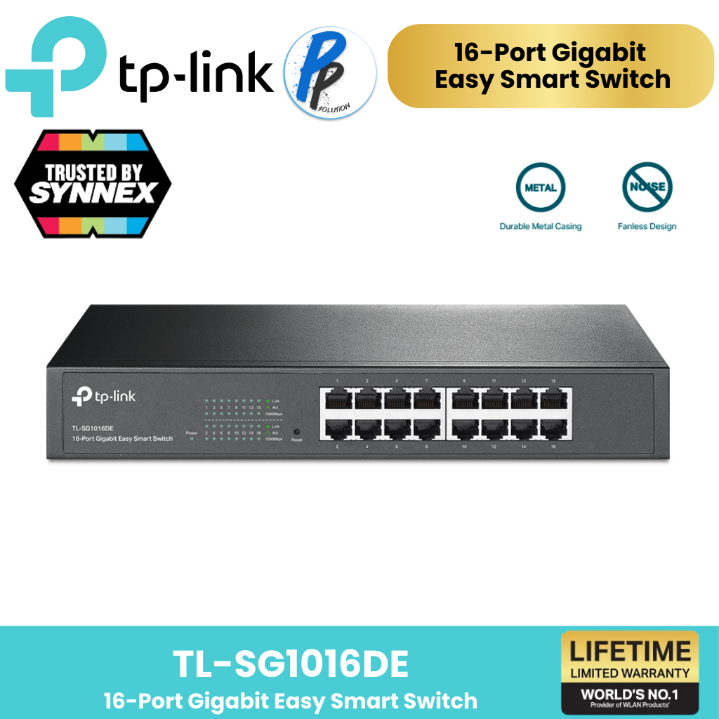 TP-LINK TL-SG1016DE 16-Port Gigabit Easy Smart Switch