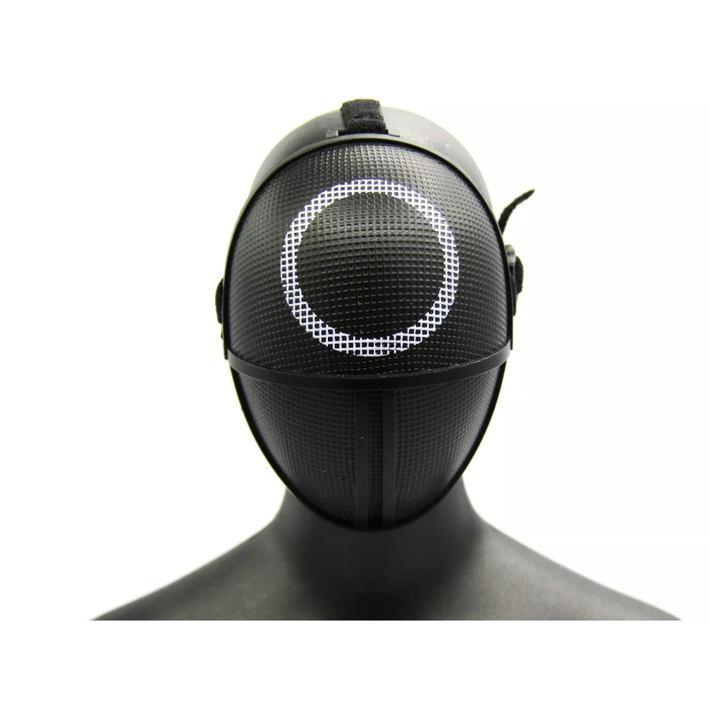 In-Stock 1/6 Scale Mask Squild Game Black Mask Game Guard Soldier for Male and Female หน้ากากสำหรับโมเดล