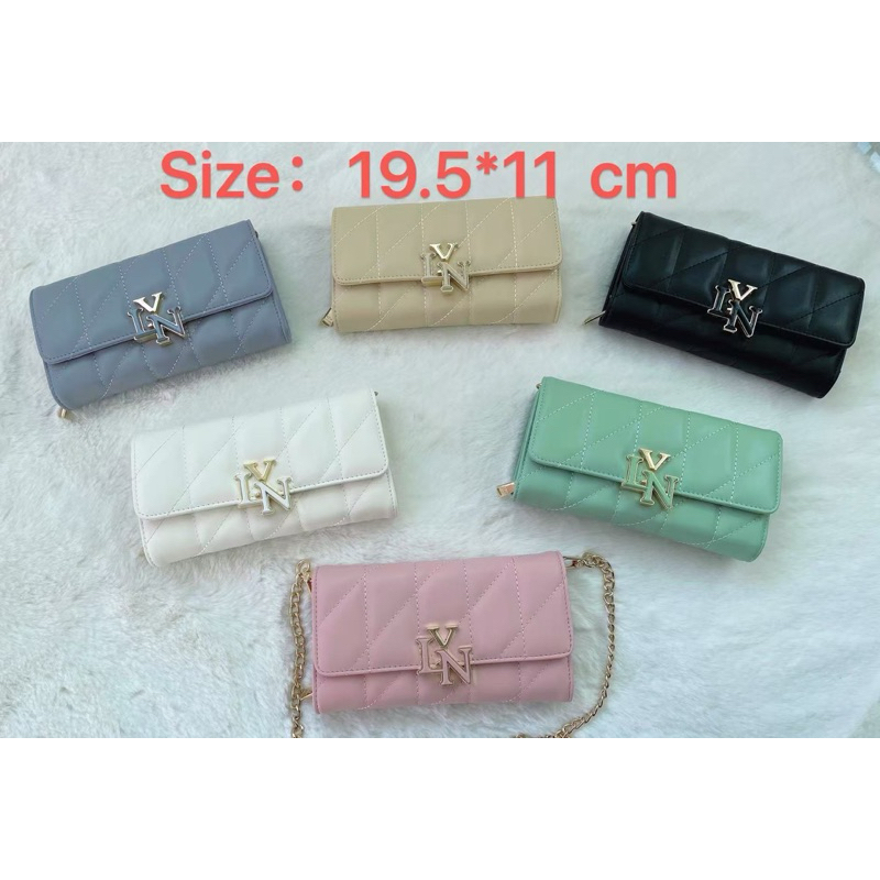 กระเป๋าLyn กระเป๋าสตางค์ใบยาว+สะพายข้างได้ outlet