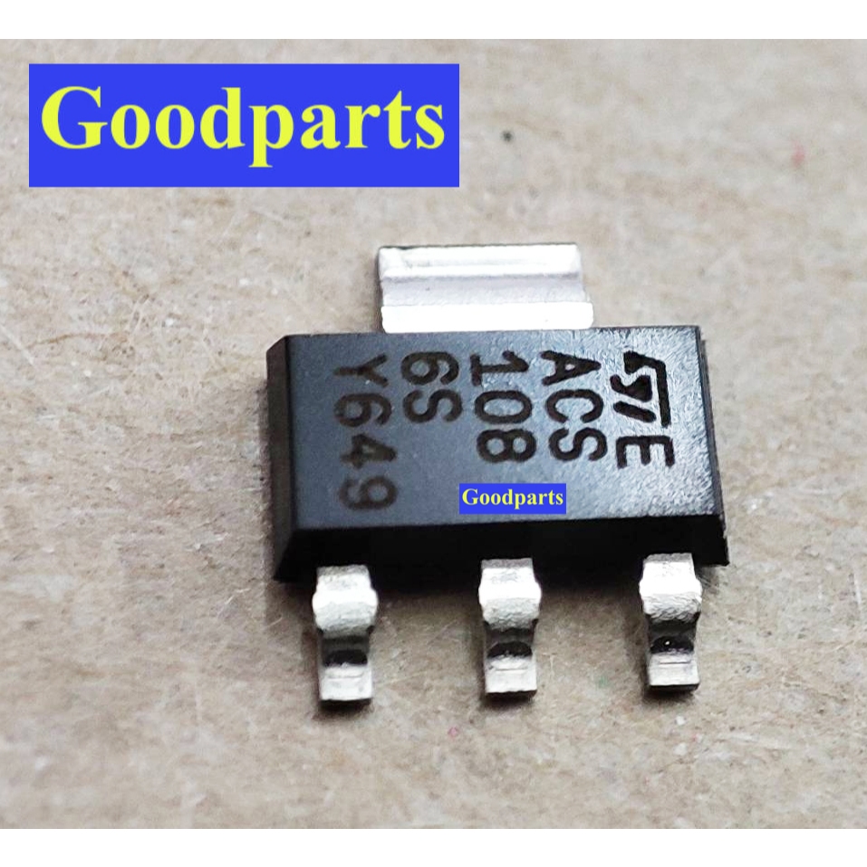 ACS108-6S  0.8A 600V ตัวถังแบบSOT-223 ไตรแอ็ค AC Switch อะไหล่สำหรับซ่อมบอร์ดเครื่องซักผ้า SAMSUNG อะไหล่แท้
