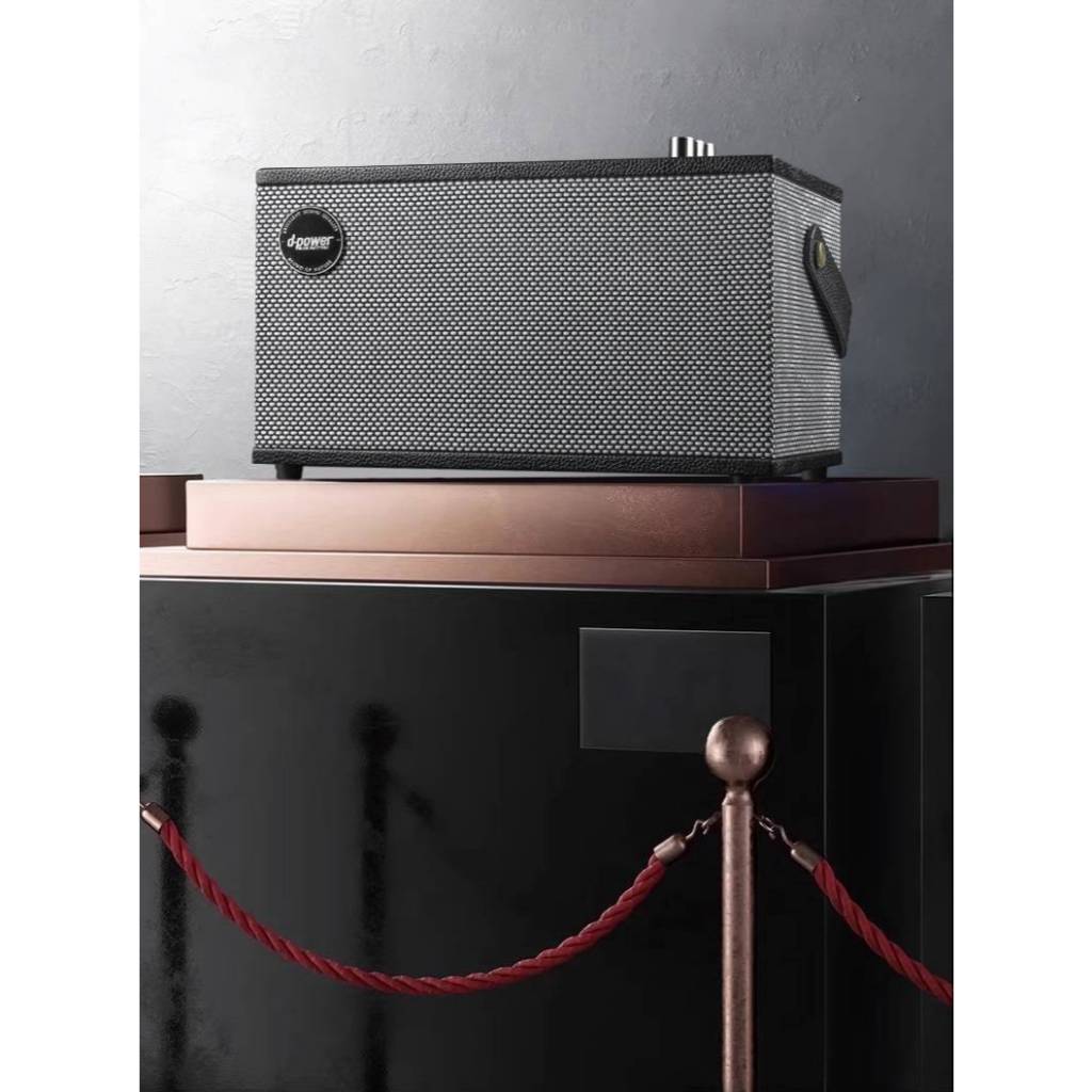 d-power ลำโพงไม้เรโทร The Three | Bluetooth 60W รองรับไมค์ เบสแน่น รับประกันศูนย์ 1ปี