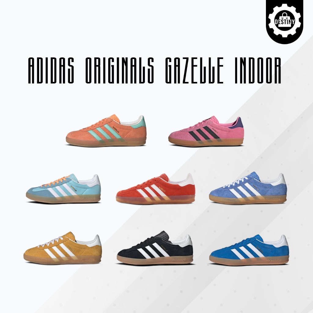 ใหม่นําเข้า adidas originals Gazelle Indoor  รองเท้ากีฬาสำหรับชายหญิงII IF1807/IE1051/IG3677/IE2960 