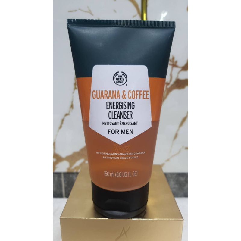 The body shop Guarana&coffee energising cleanser for men 150ml.