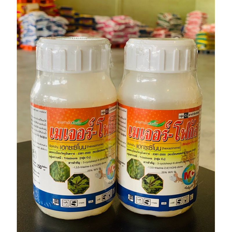 เฮกซาซิโนน ชนิดน้ำ กำจัดหญ้าในอ้อย ยี่ห้อเมเจอร์โฟกัส ฉีดทับอ้อยได้