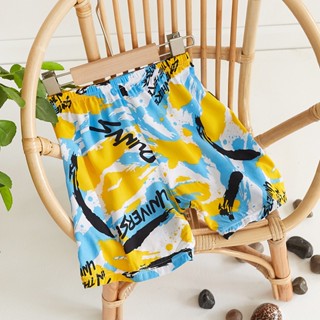 KIDSZONE กางเกงขาสั้นเด็กเอวยางยืดนิ่ม ลายมัดย้อม รุ่นA1230