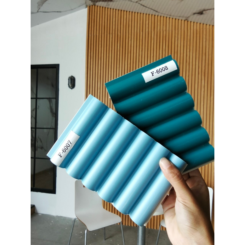 【สินค้าตัวอย่าง】ไม้เทียมตกแต่งผนัง ไม้ระแนง ติดตั้งง่าย 3D สีฮิโนกิ แบบตัวอย่าง10cm _nuvehome - รูปที่ 4