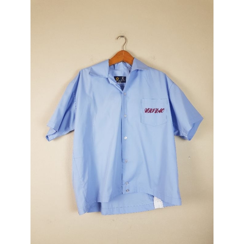 🎳 SEIWA BOWLING WEAR "UNIVAC"VTG Embroidered Japanese Bowling Shirt