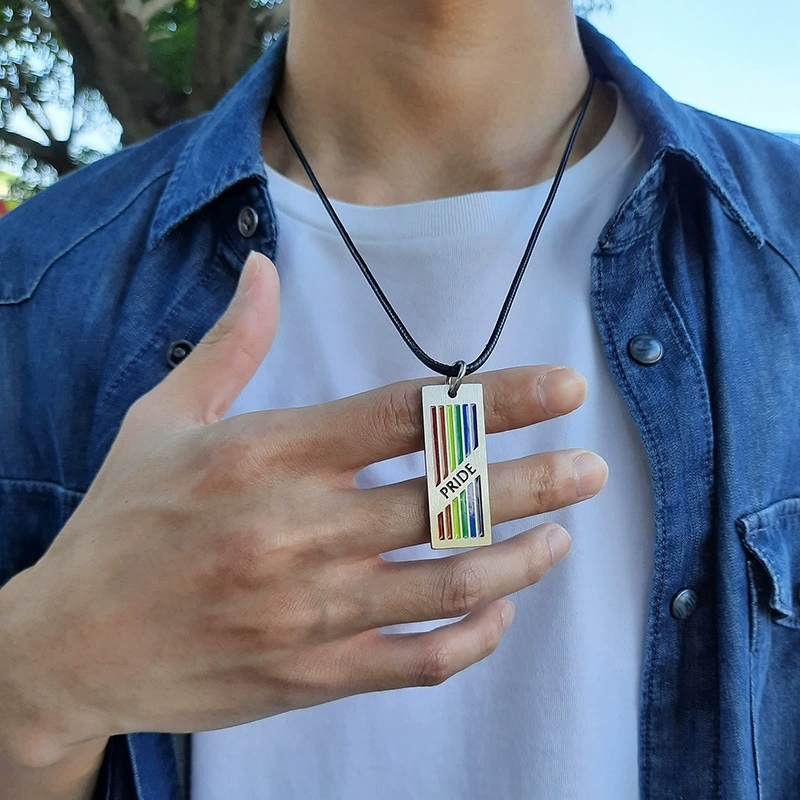 ชุดสร้อย สร้อยสึรุ้ง สร้อยคอ สายรุ้ง  PRIDE LGBT Rainbow Necklace