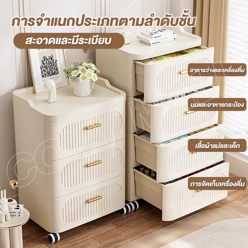 CONY  3-7 ชั้น โต๊ะวางข้างเตียง ตู้ลิ้นชักมินิมอล โต๊ะข้างเตียง ดีไซน์สวย จัดเก็บง่าย กันน้ำ แข็งแรง thumbnail 3
