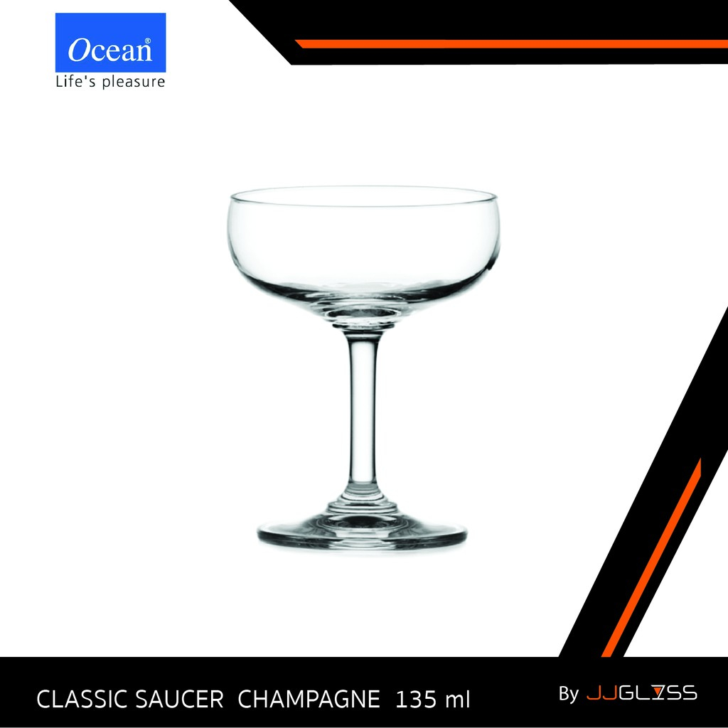 JJGLASS - (Ocean) แก้วขา แก้วแชมเปญ Saucer Champagne 1501S05 4 3/4oz. (135ml.)
