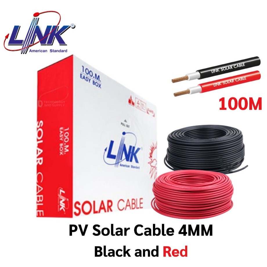 Link CB-1040AB-1 PV Solar Cable, 62930 IEC131, H1Z2Z2-K, (1,500V), 1x4 mm² Black Color 100 m./Easy B