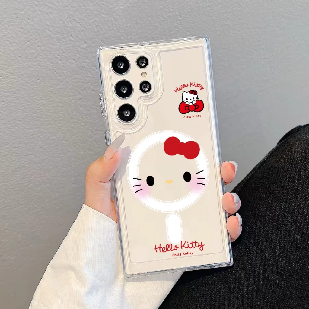 เคสแม่เหล็ก ชาร์ตได้ For Samsung S22 S23 S24 S25 S26 Ultra Plus FE S26ultra A07 A17 A26 A36 A56 A16 A55 เคสใส ลายการ์ตูน