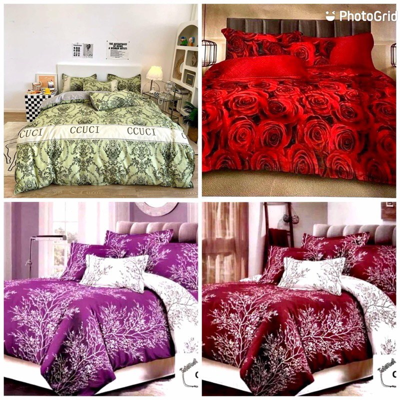ชุดเครื่องนอนมีลายครบเซ็ท 6 ชิ้น ผ้านวมแบบหนา (มี 6 ฟุต,5 ฟุต,3.5 ฟุต)