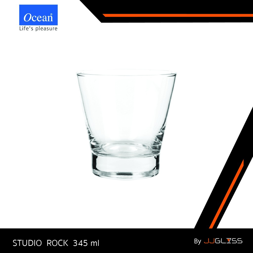 JJGLASS - (Ocean) B16112 Studio Rock - แก้วน้ำ เนื้อใส เหมาะสำหรับใส่เครื่องดื่มได้หลากหลายประเภท