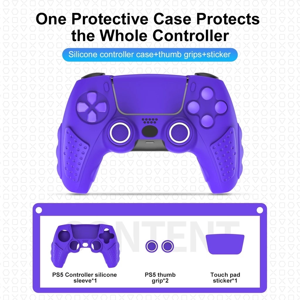 IINE เคสซิลิโคน พร้อมสติกเกอร์ทัชแพด สําหรับจอยเกม PS5