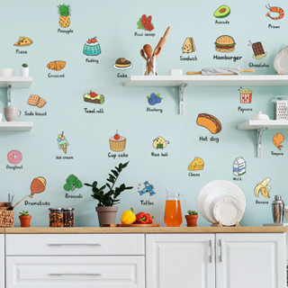 สติ๊กเกอร์ลายการ์ตูน ลายสัตว์โลก ลายผลไม้ สําหรับติดตกแต่งผน…