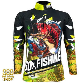 เสื้อตกปลา,ปั่นจักรยาน Set สี 6 Go Fishing มีให้เลือก 4 สี (สินค้าพร้อมจัดส่ง) ป้องกันแสง UV
