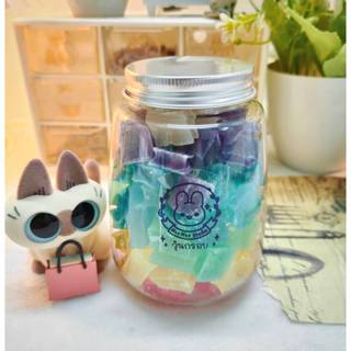 220 กรัม บรรจุในขวดใส วุ้นกรอบอัญมณีกลิ่นผลไม้ (คละรส, คละสี…