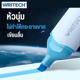 ปากกาเน้นข้อความ ตรา writech รุ่น 8154 หัวนุ่ม สีสวย 8 เฉดสี ดีไซน์นักบินอวกาศ ไฮไลท์สีพาสเทล สีสด