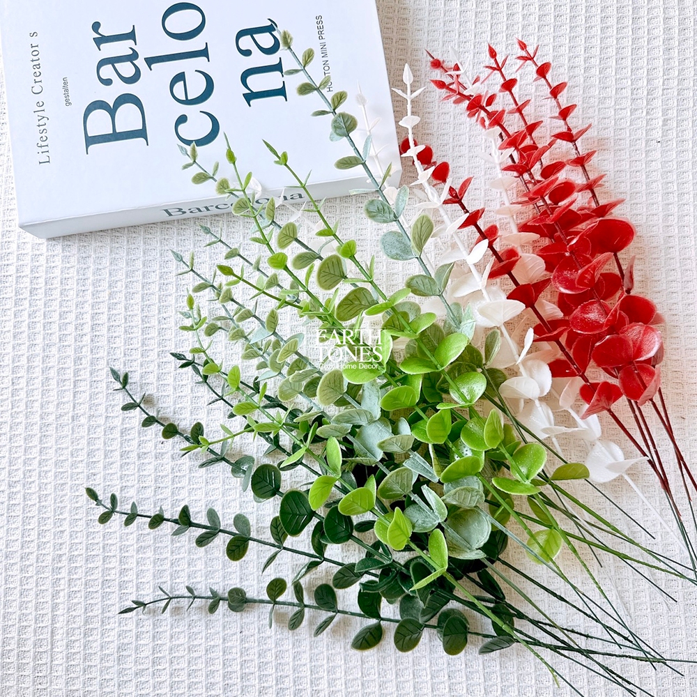 ใบยูคาลิปตัส Eucalyptus ใบยูคาปลอม ใบไม้ปลอม ใบไม้ตกแต่งห้อง พร็อพถ่ายรูป สไตล์มินิมอล