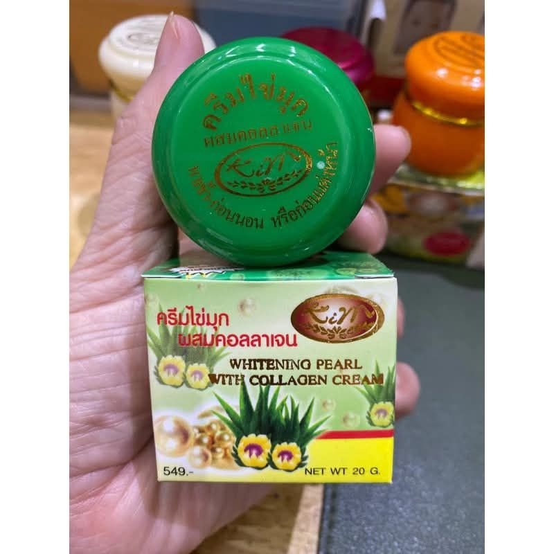 ครีมไข่มุกผสมคอลลาเจน กระปุก 20 g.