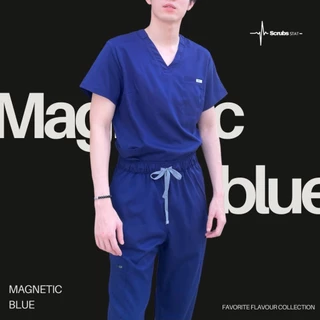 ชุดสครับขาตรง (ปักชื่อ) Scrubs STAT รุ่น Favourite Flavour Collection สี Magnetic Blue