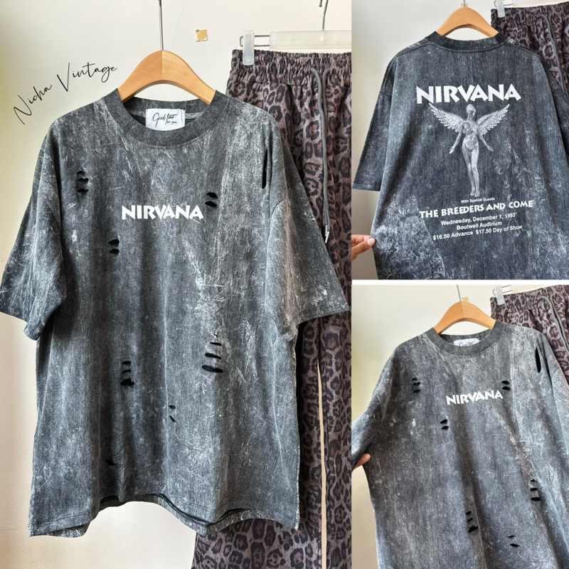 เสื้อผ้าฟอกวินเทจแต่งขาด สกินหน้าหลังทรงโอเวอร์ไซส์ งานผ้าคอนตอนเนื้อนุ่มๆ ใส่ได้ทั้งผู้หญิงและผู้ชาย ผ้านุ่มสุดๆ