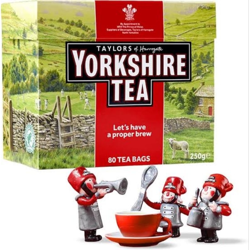 Yorkshire Tea 80 Tea bag's 250g ชาดำอังกฤษ 1 กล่องชงได้ 80แก้ว