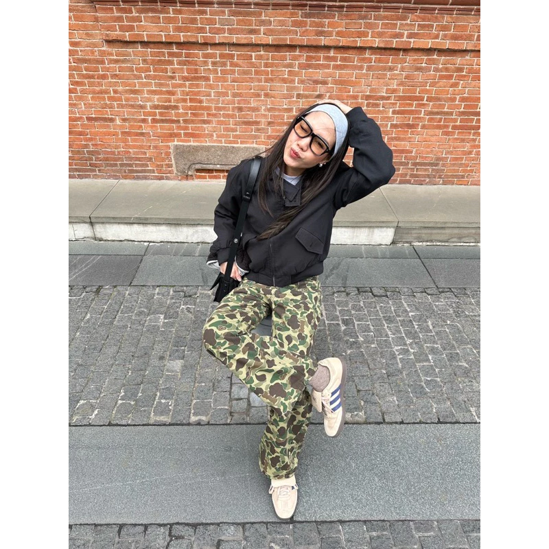กางเกงลายทหาร #Military jeans กางเกงขายาว พรีออเดอร์
