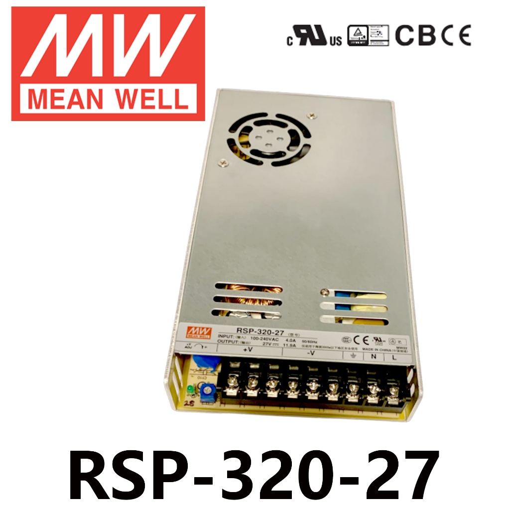 Mean Well RSP-320-27 Meanwell 27VDC/11.9A/321W เอาต์พุตเดี่ยวพร้อม PFC Function Power Supply ร้านค้า