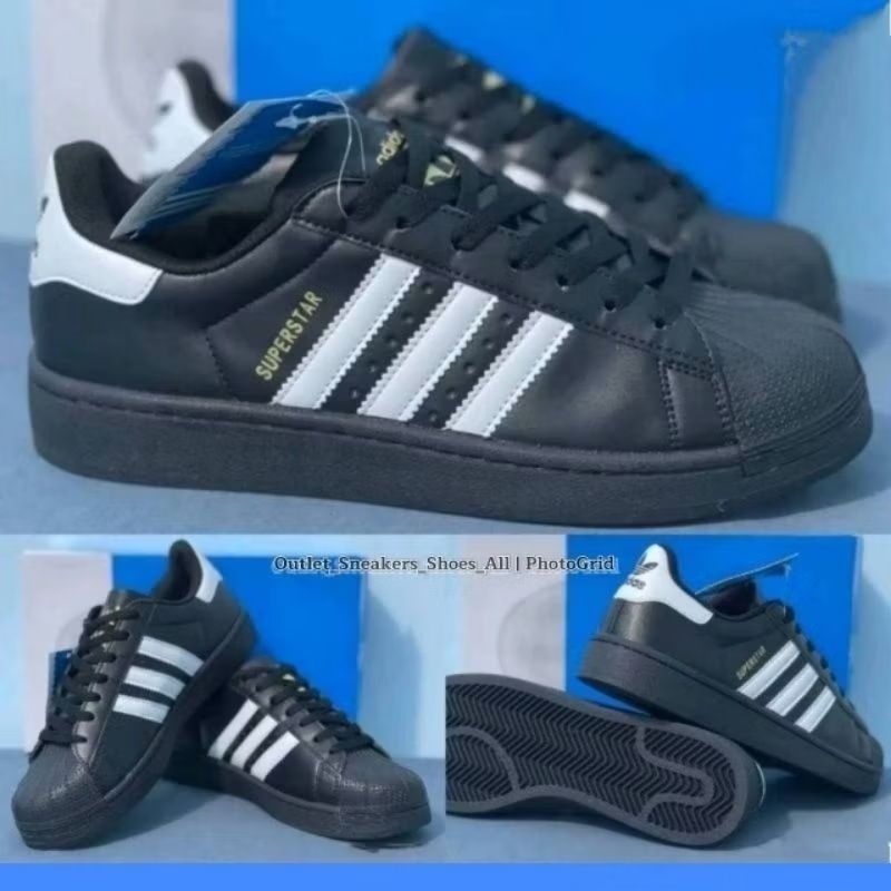 รองเท้า Adidas Super Star Black ใส่ได้ทั้ง ชาย หญิง [ ของแท้💯 พร้อมส่ง ]