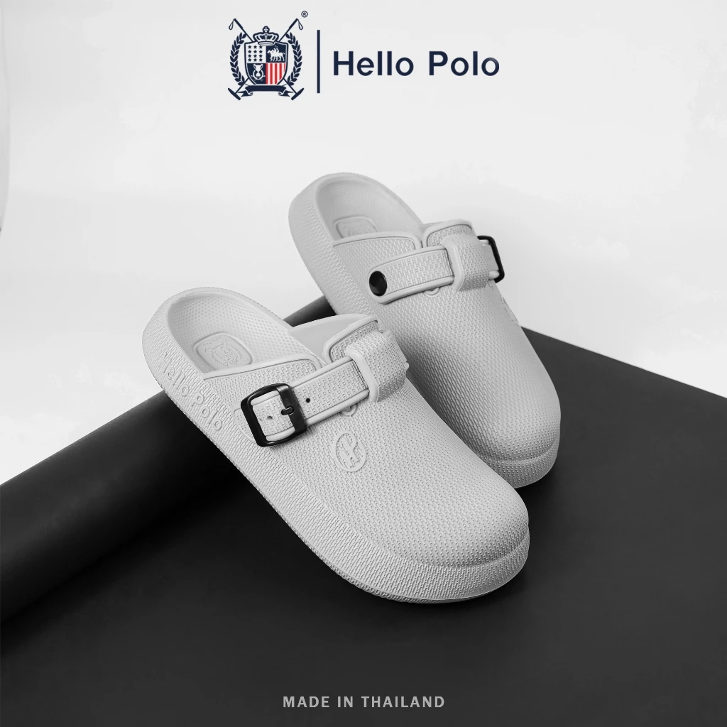 Hello Polo รองเท้าเปิดส้น รองเท้าแฟชั่น รองเท้าแตะฤดูร้อน UNISEX เบาสบาย พื้นนุ่มมาก กันลื่น เหมาะกับฤดูร้อน HP8047