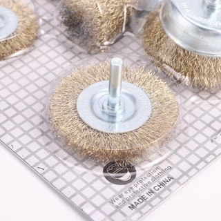 แปรงลวดขัดสนิมทองเหลือง Wire Brush 5 ตัวชุด