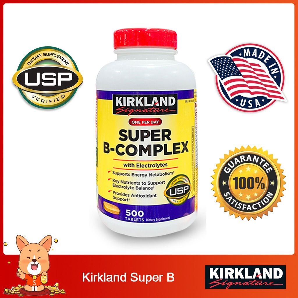 (Exp.03/2027)Kirkland Super B-Complex with Electrolytes 500 เม็ด